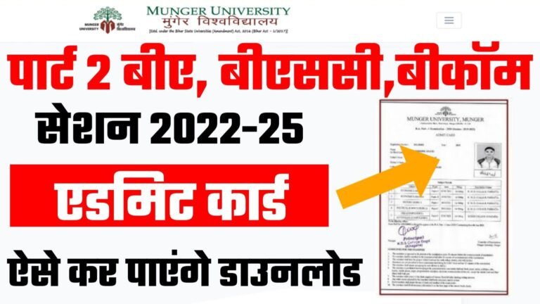 Munger University Part 2 Admit Card 2024